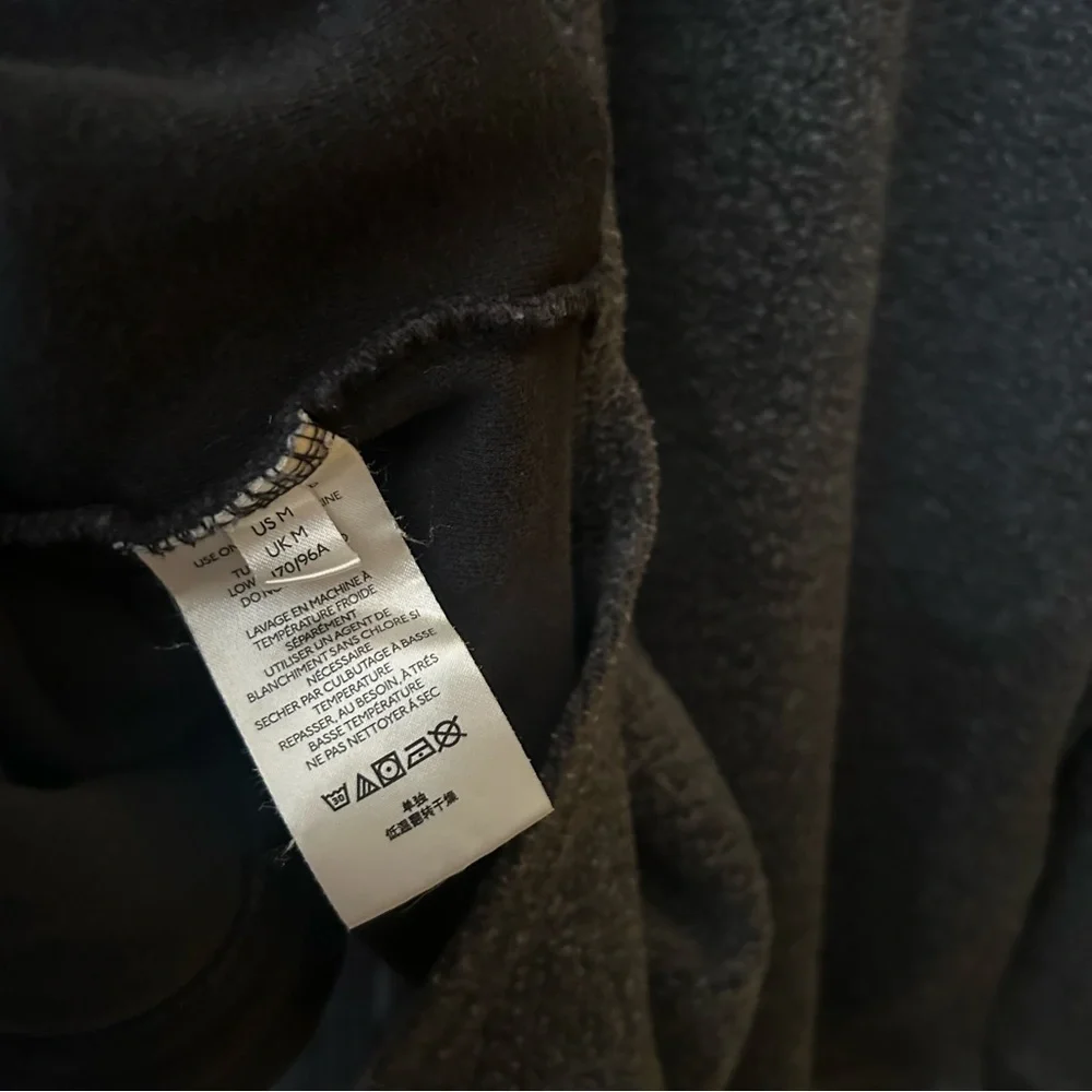 Free People Ruby Jacket Oversized Shacket Fleece Distressed Washed Black Size M - Picture 7 of 9